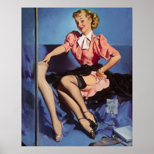 Een nette display vrouwen pinup poster (Voorkant)