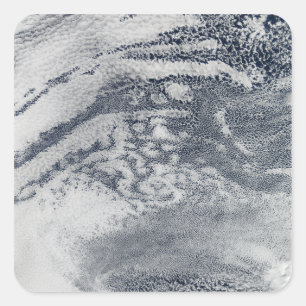 Een netwerk van wolken over de Stille Oceaan Vierkante Sticker