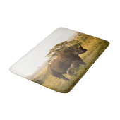 Een neushoorn met haar baby badmat (Gekanteld)