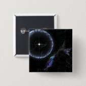 Een Neutron ster SGR 1806-20 Vierkante Button 5,1 Cm (Voorkant /achterkant)