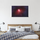 Een neutronenster met een schijf van warm stof. canvas afdruk (Insitu (Slaapkamer))