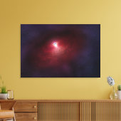 Een neutronenster met een schijf van warm stof. canvas afdruk (Insitu (Woonkamer))