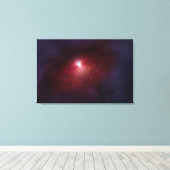 Een neutronenster met een schijf van warm stof. canvas afdruk (Insitu (Houten vloer))