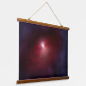 Een neutronenster met een schijf van warm stof. hangend wandkleed (Gebogen)