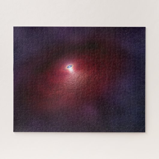 Een neutronenster met een schijf van warm stof. legpuzzel (Horizontaal)