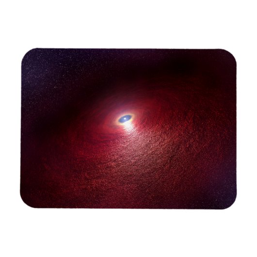 Een neutronenster met een schijf van warm stof. magneet (Horizontaal)