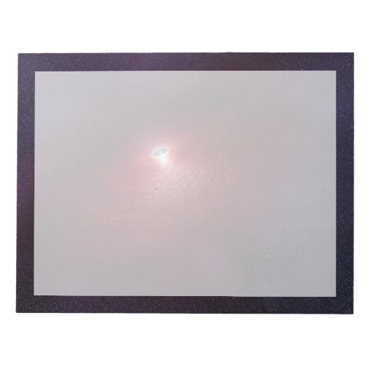 Een neutronenster met een schijf van warm stof. notitieblok (Voorkant)