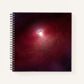 Een neutronenster met een schijf van warm stof. notitieboek (Voorkant)