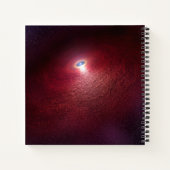 Een neutronenster met een schijf van warm stof. notitieboek (Achterkant)
