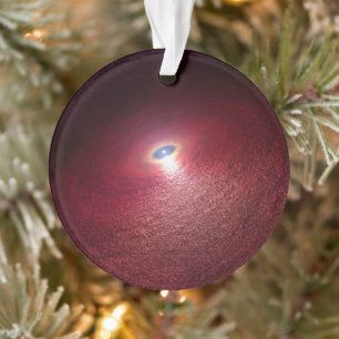 Een neutronenster met een schijf van warm stof. ornament