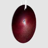 Een neutronenster met een schijf van warm stof. ornament (voorkant)