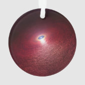 Een neutronenster met een schijf van warm stof. ornament (achterkant)