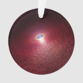 Een neutronenster met een schijf van warm stof. ornament (voorkant)