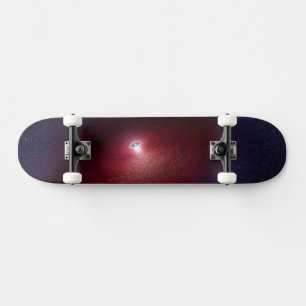 Een neutronenster met een schijf van warm stof. persoonlijk skateboard