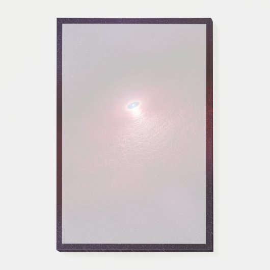 Een neutronenster met een schijf van warm stof. post-it® notes (Voorkant)