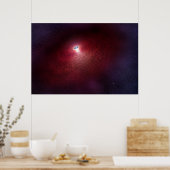 Een neutronenster met een schijf van warm stof. poster (Keuken)