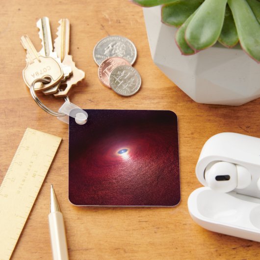 Een neutronenster met een schijf van warm stof. sleutelhanger (Bureau)