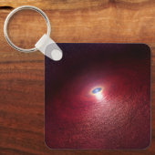 Een neutronenster met een schijf van warm stof. sleutelhanger (Voorkant)