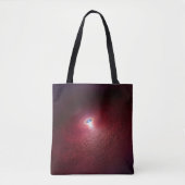 Een neutronenster met een schijf van warm stof. tote bag (Voorkant)