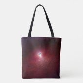 Een neutronenster met een schijf van warm stof. tote bag (Achterkant)