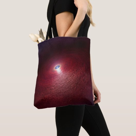 Een neutronenster met een schijf van warm stof. tote bag (Dichtbij)