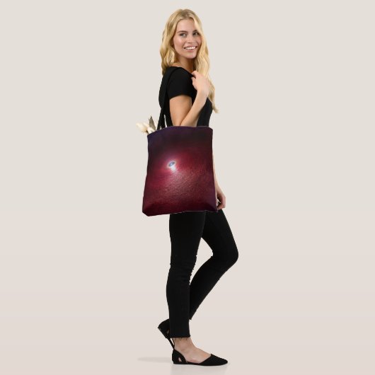 Een neutronenster met een schijf van warm stof. tote bag (Op model)