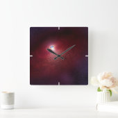 Een neutronenster met een schijf van warm stof. vierkante klok (Huis)