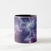 Een nevelig en etherisch patroon van digitale kuns tweekleurige koffiemok (Center)