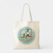 Een New York Vuurtoren Tote Bag (Achterkant)