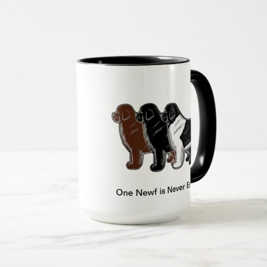 Eén Newf is nooit genoeg! Mok (Voorkant rechts)