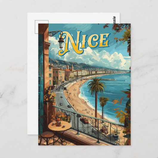 Een  Nice, Frankrijk Briefkaart (Voorkant / Achterkant)