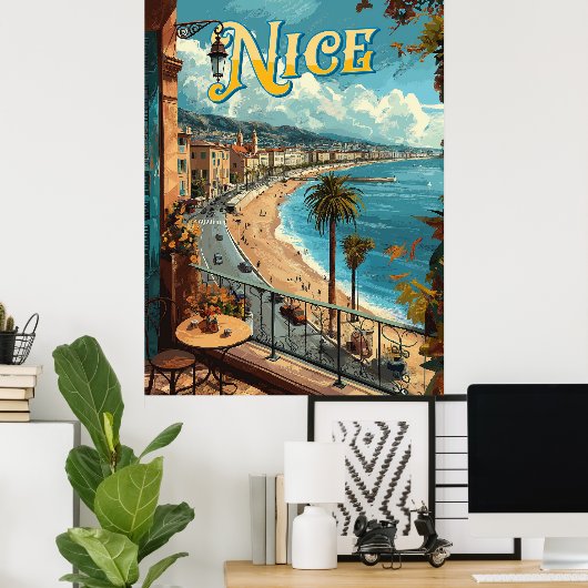Een Nice, Frankrijk Poster (Thuiskantoor)