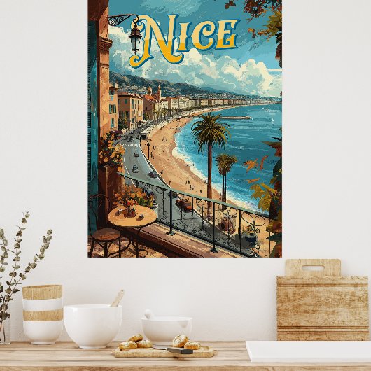 Een  Nice, Frankrijk Poster (Keuken)