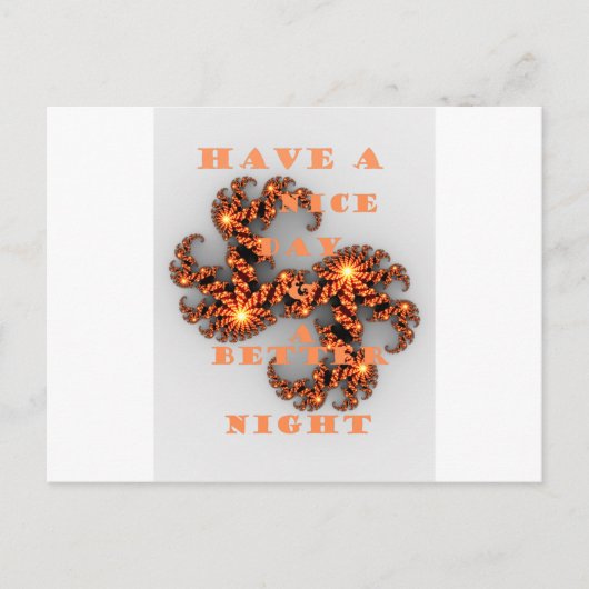 Een Nicer Day en een betere nacht Briefkaart (Voorkant)