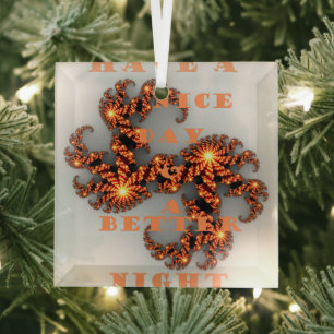 Een Nicer Day en een betere nacht Glas Ornament