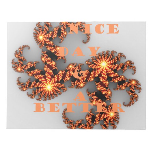 Een Nicer Day en een betere nacht Notitieblok (Voorkant)