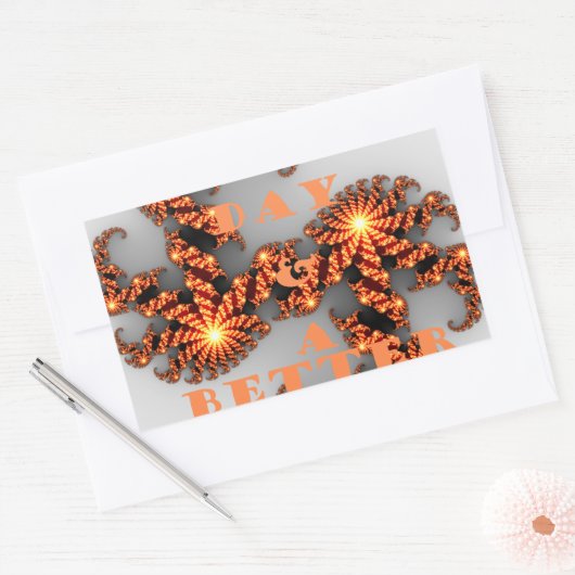 Een Nicer Day en een betere nacht Rechthoekige Sticker (Envelop)