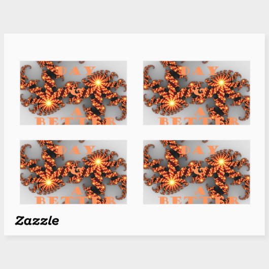 Een Nicer Day en een betere nacht Rechthoekige Sticker (Vel)