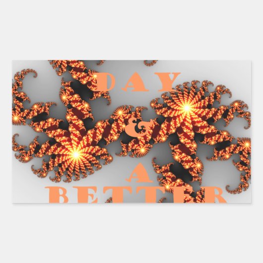 Een Nicer Day en een betere nacht Rechthoekige Sticker (Voorkant)