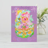 Een niece-persoonlijke paaskaart. bedankkaart (Staand voorkant)