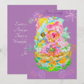 Een niece-persoonlijke paaskaart. bedankkaart (Voorkant / Achterkant)