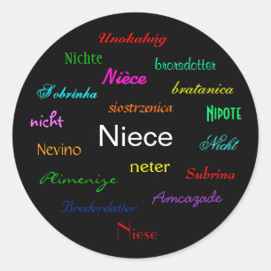 "Een Niece's Birthday I" Ronde Sticker