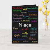 "Een Niece's Birthday" Kaart (Gele Bloem)