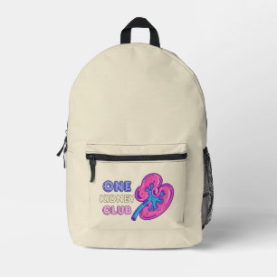 EÉN NIERCLUB, NIERTRANSPLANTATIE BEDRUKTE RUGZAK