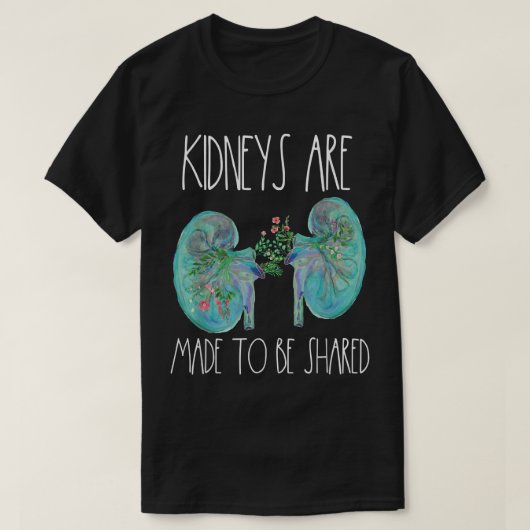 Eén niertransplantatie Donor Nephrology Nurse Dial T-shirt (Design voorkant)