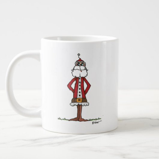 Een niet geamuseerde Kerstman Grote Koffiekop (Links)