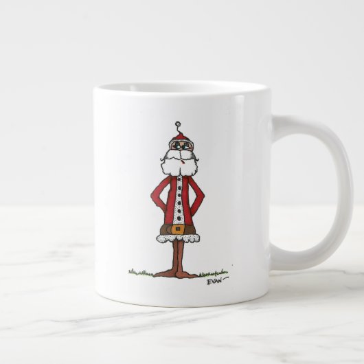 Een niet geamuseerde Kerstman Grote Koffiekop (Rechts)