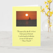 Een nieuw avontuur begint - Goodbye Kaart (Gele Bloem)