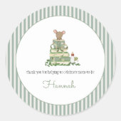Een nieuw Baby shower hoofdstuk Ronde Sticker (Voorkant)