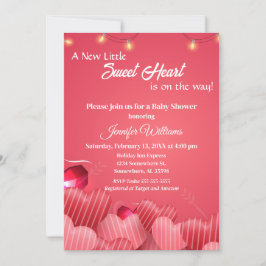 Een nieuw Baby shower met een kleine zweet Valenti Kaart